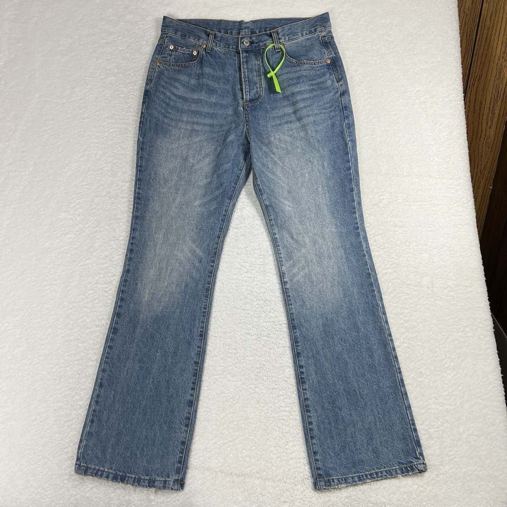 Levis 507 XX Slim Bootcut Jeans Mens 33x32 XL Blue Vintage Distressed Japan Made